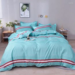 Bedding Sets Aggcual Fashion Stripes Set Luxury Home Textile Polyester Duvet Cover King Size Casual Printed 3pcs Kit Be807