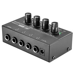 Amplifiers HA400 Headphone Amplifier 4 Channels Mini Stereo Headphone Amplifier UltraCompact Audio With Power Adapter EU US Plug Adapter