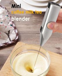 Handheld Stainless Steel Coffee Milk Frother Tool Foamer Drink Electric Whisk Mixer Battery Operated Kitchen Egg Beater Stirrer2452022696