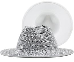 Luxury Diamond Bucket Hat Woman Man Rhinestone Fedora Hats for Women Men Sunhat Sunhats Girl Party Night Performance Cap Bling Fis2955338