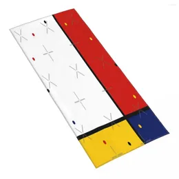 Towel Mondrian Style Abstract Art Skin-friendly Fabric Travel Souvenir Gift