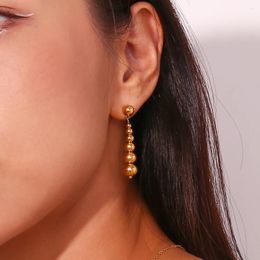 Stud Earrings In Stylish Hollow Gradient Beads Trendy Women's Trend 2024 Party Luxury Designer Jewelry Gift For Teens