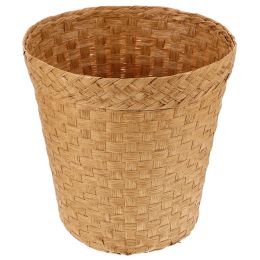 Woven Trash Basket Bathroom Woven Basket Natural Trash Can Straw Woven Trash Bucket Paper bin