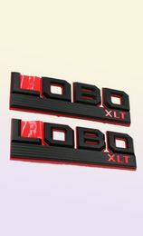 2x For F150 LOBO XLT Letter Car Fender Plastic Badge Emblem Sticker Decal3407001