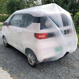 Disposable Car Clothing Transparent Car Clothing Plastic PE Film Auto Cover Car Dust Coat Snow Shield Car Repair Paint Protect