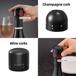 1/3Pcs Wine Bottle Stoppers Vacuum Sealed Cap Champagne Bottle Stopper Reusable Leak-proof Storage for Wine Plug Barware Tools