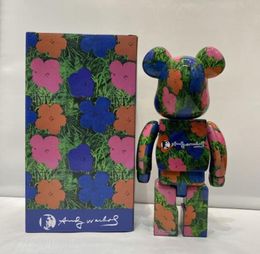 the new booking 400andywarholflowers andy wall flowers bear block bear blind box handmade 28cm4928700