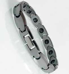 Link Chain Classic Couple Bracelets Solid Tungsten Steel Health Care Magnetic Bracelet For Men Women Homme Mannen Armbanden Weddin7520934