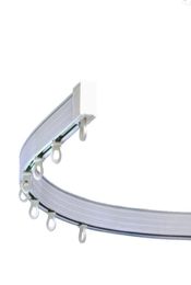 Aluminium Plastic Rod Bendable Window Curtain Track Curved Rail Inner Pulley7295344