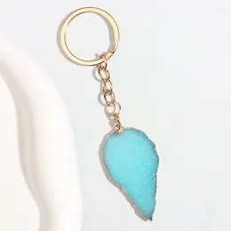 Keychains Leaf Keychain Tree Leaves Key Ring Resin Chains Souvenir Gifts For Women Men Cay Keys DIY Handmade Simple Jewelry