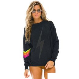 Men'S Hoodies & Sweatshirts Mens Designer Luxury Hoodie Women Black White Rainbow Pocket Zip Up Ladies Couple Sweatshirt Drop Deliver Dhd15