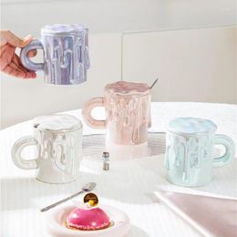 Mugs Pearl Glaze Melt Mug Creative Water Cup Niche Design Home Breakfast Ceramic Coffee Wholesale