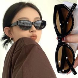 Sunglasses 2024 Retro Style Small Oval Women Cat Eye Fashion Colourful Mirror Goggles Punk Sports Sun Glasses Eyewear