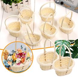 Plastic Weaving Vegetable Fruit Picnic Garden Storage Basket Box Cosmetics Organizer Wedding Party Candy Gift Packing Basket