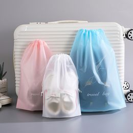 1pc Waterproof Shoes Covers Reusable Portable Travel Shoe Storage Bag Closet Drawstring Pocket Clothing Classified Hanging Bag