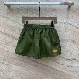 Women's Shorts Designer 24 Early Spring New Fashion Triangle Letter Casual Pants Classic Elastic Waist Nylon Fold Versatile BM8N