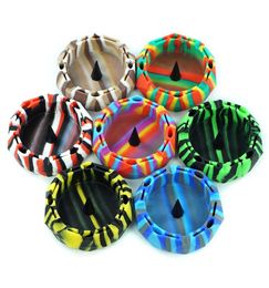 Ashtrays Unbreakable Diamond Shape Silicone Smoking Ash Tray Colorful Household Smoke3956922