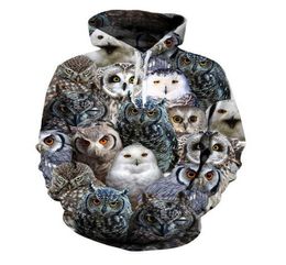 Unisex Owl Hoodies 3d Print Casual Hoodie Men Women Clothing Harajuku Style Pullover Jackets Brand Quality Coat YT0886054408