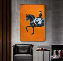 High Quality 100% Handpainted Modern Decorative Oil Painting on Canvas Animal Painting Black & Women Home Wall Decor Art A9504887736