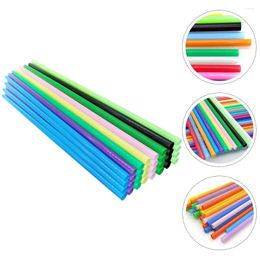 Disposable Cups Straws 100 Pcs Kids Smoothie Flexible Trim Straight Drinking Plastic Pp Bulk Child