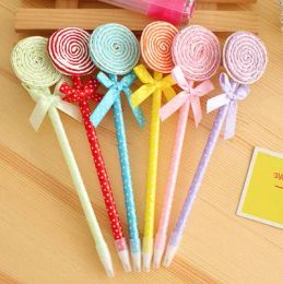 Pens 36PCS/lot New Novelty Lollipop pens office and study Cartoon pens Colourful ballpoint pen Fashion Gifts Wholesale