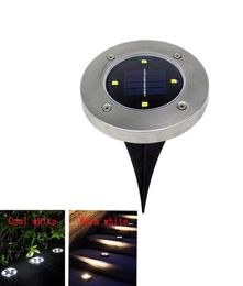 Solar Powered Ground Lights 4LED Solar Path Lamp Garden Pathway Outdoor InGround Lights for Yard Driveway Lawn Road4552248