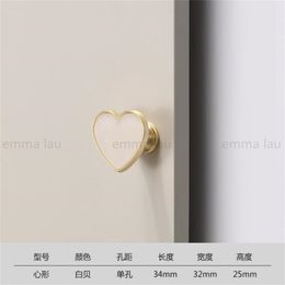 New Furniture Handle Drawer Knob Heart Shape Snowflake White Handles for Cabinet Door Cupboard Wardrobe Knobs Pulls