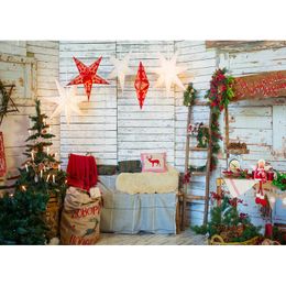 SHENGYONGBAO Christmas Photography Background Snowman Christmas tree Portrait Backdrops For Photo Studio Props BLBL-06