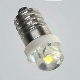 E10 DC 3V 6V 4.5V 6000K Warm White LED Bike Work Light Bulb Torch Headlight Mini Head Lamp Flashlight Replacement