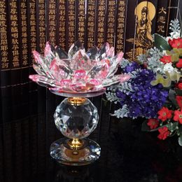 Candle Holders Family Decorations And Crafts Crystal Lotus Candlestick For Buddhist Butter With A Diameter Of 110 Mm