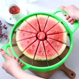 Tools 1PC Watermelon Slicer Cutter Stainless Steel Large Size Sliced Watermelon Cantaloupe Slicer Fruit Divider Kitchen Gadgets Items