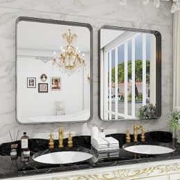 Wall Mirror, Deep Frame Bathroom Mirror withTechnology Nano-strengthened Glass, Farmhouse Look Wall Mounted Vanity Mirror