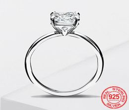 100 925 Sterling Silver Ring For Women Luxury Zirconia Diamond Jewellery Solitaire Wedding Engagement Ring Gift Accessories XR4512894983