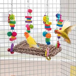 Other Bird Supplies Colorful Toys Attractive For Small Birds Chew Foraging Wall Swing Relieving