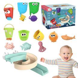 Baby Bath Toys Bathtub Slide Toys for Kids Shower Bathtub Toys Bath Time Toy Track Shower Water Slide Birthday Gifts for Kids