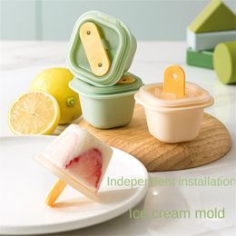 Ice Cream Popsicle Mould DIY Ice Cream Machine Homemade Ice Box With Plastic Stick Ice-lolly Mould Tray Kitchen Gadgets