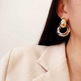 Hoop Earrings Fashion Jewellery Sexy Transparent Crystal Women's Big Round Drop Acrylic Women