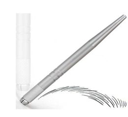 100Pcs professional 3D silver permanent eyebrow microblade pen embroidery tattoo manual pen with high quallity8647133