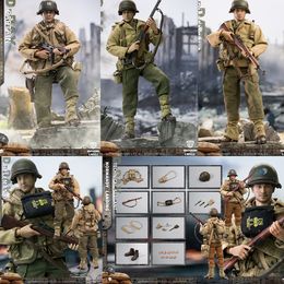 Crazy Figure LW011-LW018 1/12 WWII U.S. Rangers On D-Day Captain Sniper RiflemanA Machine Gunner Normandy Landing Model Full Set