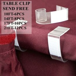 10FT Long Satin Rosette Table Skirt Banquet Poly Tablecloth Skirting Event Wedding Banquet Decoration