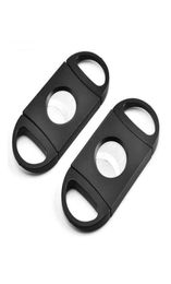 Plastic Stainless Steel Double Blades Cigar Cutter Knife Scissors Cigar Accessories Stainless Steel Cigar tools8140931