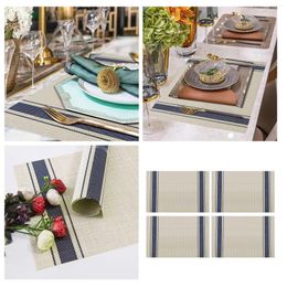 Table Mats Placemats Set Of 4 Heat & Stain Non Slip Washable Place For Kitchen And Dining Room 45 X 30 Cm