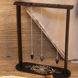 Decorative Plates Wooden Pendulum Display Frame Home Living Room Decoration Bracket Pendant Necklace Storage Jewelry Crystal Witch Organizer