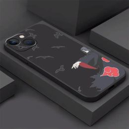 Case For Apple iPhone 15 14 11 13 12 Pro 7 X XR XS Max 6 8 Plus SE 2022 15Plus Black Phone Coque Anime Narutos