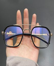 New ch Chrome Sunglasses Frames New Fashion Star Same Eyeglass Frame Double Beam Large Slag Men039s Glasses Anti Blue Light Fla5992191