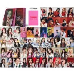 55pcs/box Kpop Idol IVE Laser Photocards Album Hologram MINIVE Lomo Cards Flash Gradient Postcards DIVE Gift