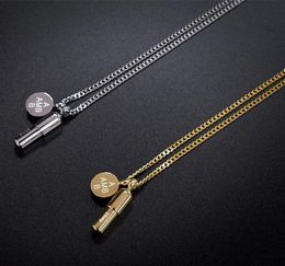 Chain Necklace Women Round Pendant Stainless Steel Hip Hop Long Men Fashion Gold Jewellery The Neck NecklacesPendant Necklaces9771048