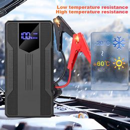 Portable Car Jump Starter Digital Display Multifunctional Power Bank with Light Car Booster Charger 12V Car Emergency Booster