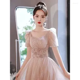 Party Dresses Harajpee Champagne Evening Dress Women 2024 Adult Gift Female High School Hosts Luxury Unique Vestido