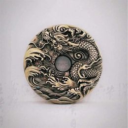 Decompression Toy Brass Dragon Haptic Coins Magnetic EDC Fidget Coins Adult Fidget Clicker Fidget Toys ADHD Tool Stress Relief Toys 240413